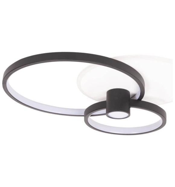 Plafoniera LED Horus 65W 3CCT 50cm negru-auriu, Erste