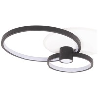 Plafoniera LED Horus 65W 3CCT 50cm negru-auriu, Erste