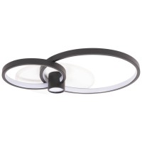 Plafoniera LED Horus 65W 3CCT 50cm negru-auriu, Erste - vedere laterala
