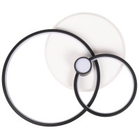 Plafoniera LED Horus 65W 3CCT 50cm negru-auriu, Erste - ambalaj