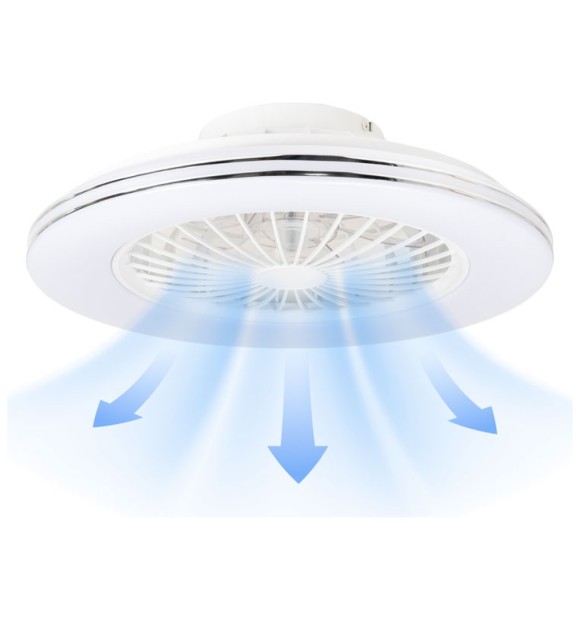 Plafoniera ventilator Breezy 48W+15W CCT 49cm alb, Erste