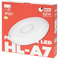 Plafoniera LED Homelight A7 22W 3CCT 2600lm 40cm, alb - imagine 5