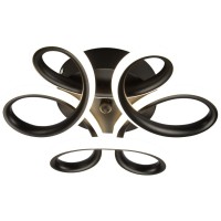 Plafoniera Lixy LED 30W 3CCT 1950lm IP20, negru, Erste - vedere laterala