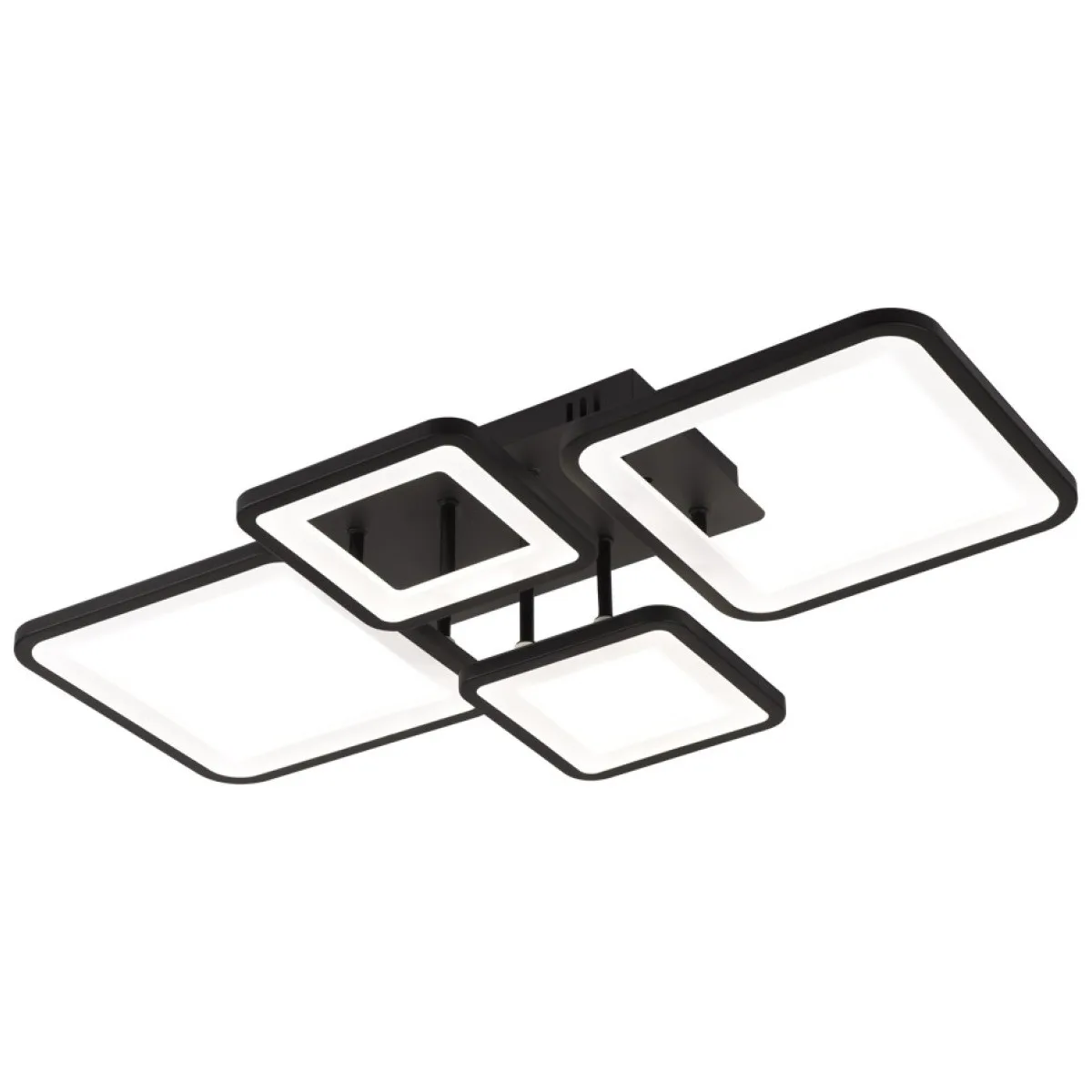 Plafoniera Ambient LED 70W 3CCT 3850lm, 67x40 cm, negru, Erste