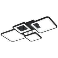 Plafoniera Ambient LED 70W 3CCT 3850lm, 67x40 cm, negru, Erste - detaliu