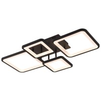 Plafoniera Ambient LED 70W 3CCT 3850lm, 67x40 cm, negru, Erste - ambalaj