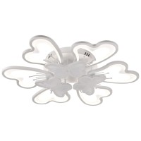 Plafoniera LED Butterfly 100W 3CCT RGB 8500lm, 68cm, alba Erste - vedere laterala