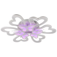 Plafoniera LED Butterfly 100W 3CCT RGB 8500lm, 68cm, alba Erste - detaliu