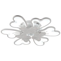 Plafoniera LED Butterfly 100W 3CCT RGB 8500lm, 68cm, alba Erste - imagine 5
