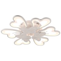 Plafoniera LED Butterfly 100W 3CCT RGB 8500lm, 68cm, alba Erste - imagine 6