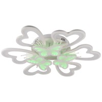 Plafoniera LED Butterfly 100W 3CCT RGB 8500lm, 68cm, alba Erste - imagine 7