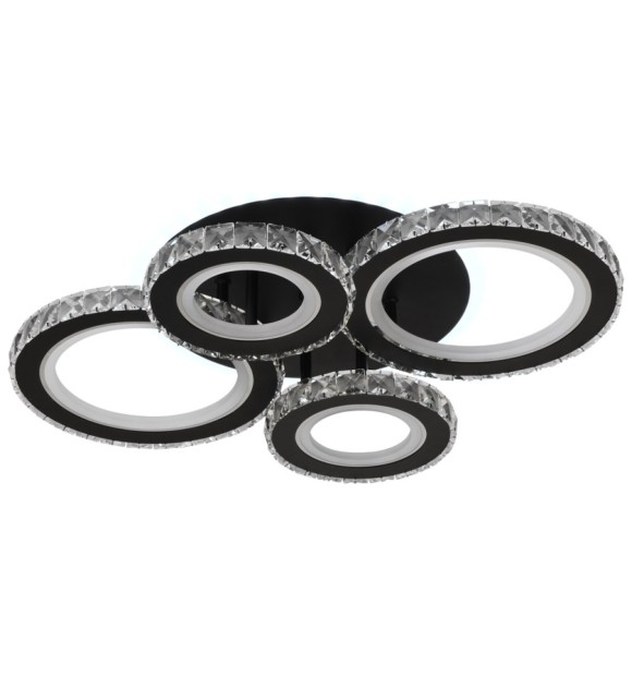 Plafoniera LED Echo 90W CCT 6930lm dreptunghiulara negru, Erste