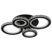 Plafoniera LED Echo 90W CCT 6930lm dreptunghiulara negru, Erste