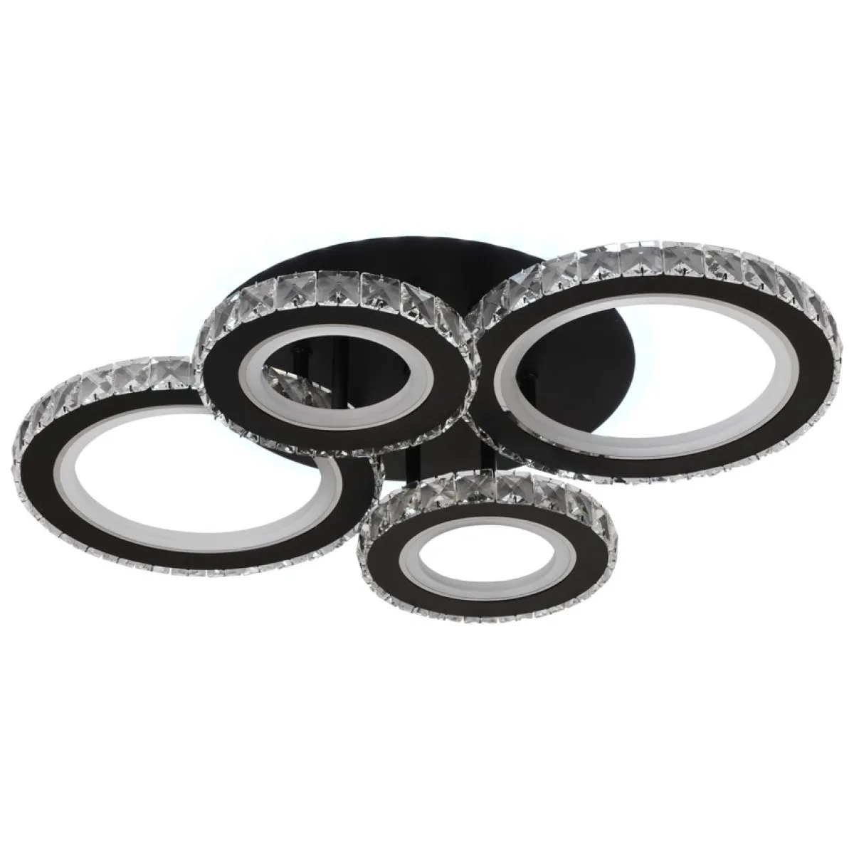 Plafoniera LED Echo 90W CCT 6930lm dreptunghiulara negru, Erste