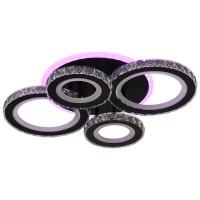 Plafoniera LED Echo 90W CCT 6930lm dreptunghiulara negru, Erste - vedere laterala