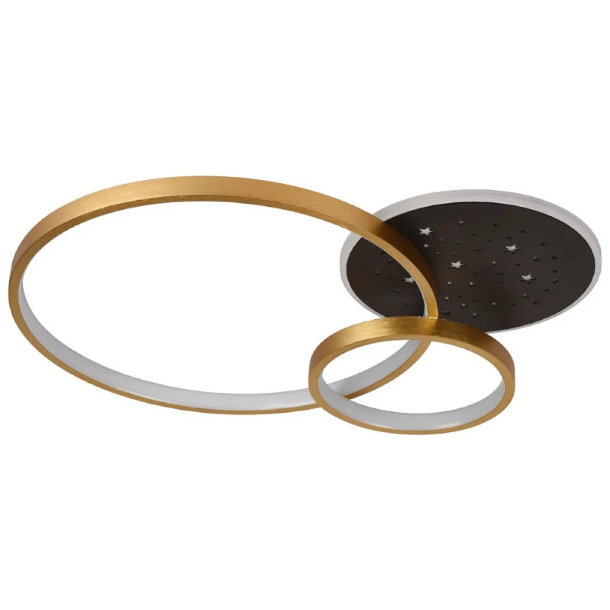Plafoniera LED Amber 70W CCT 5250lm, 55x40cm, auriu, Erste