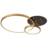 Plafoniera LED Amber 70W CCT 5250lm, 55x40cm, auriu, Erste - vedere laterala