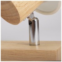 Spot Bara Nordik Alb+Natur 2xE14 40W capete orientabile - imagine 5