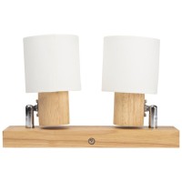 Spot Bara Nordik Alb+Natur 2xE14 40W capete orientabile - imagine 6