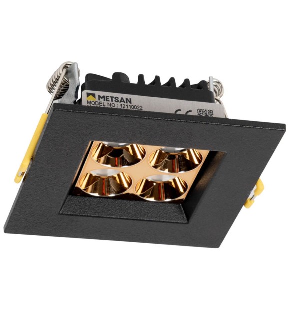 Spot LED patrat Roma SQ4 6W 4000K IP20 negru Metsan