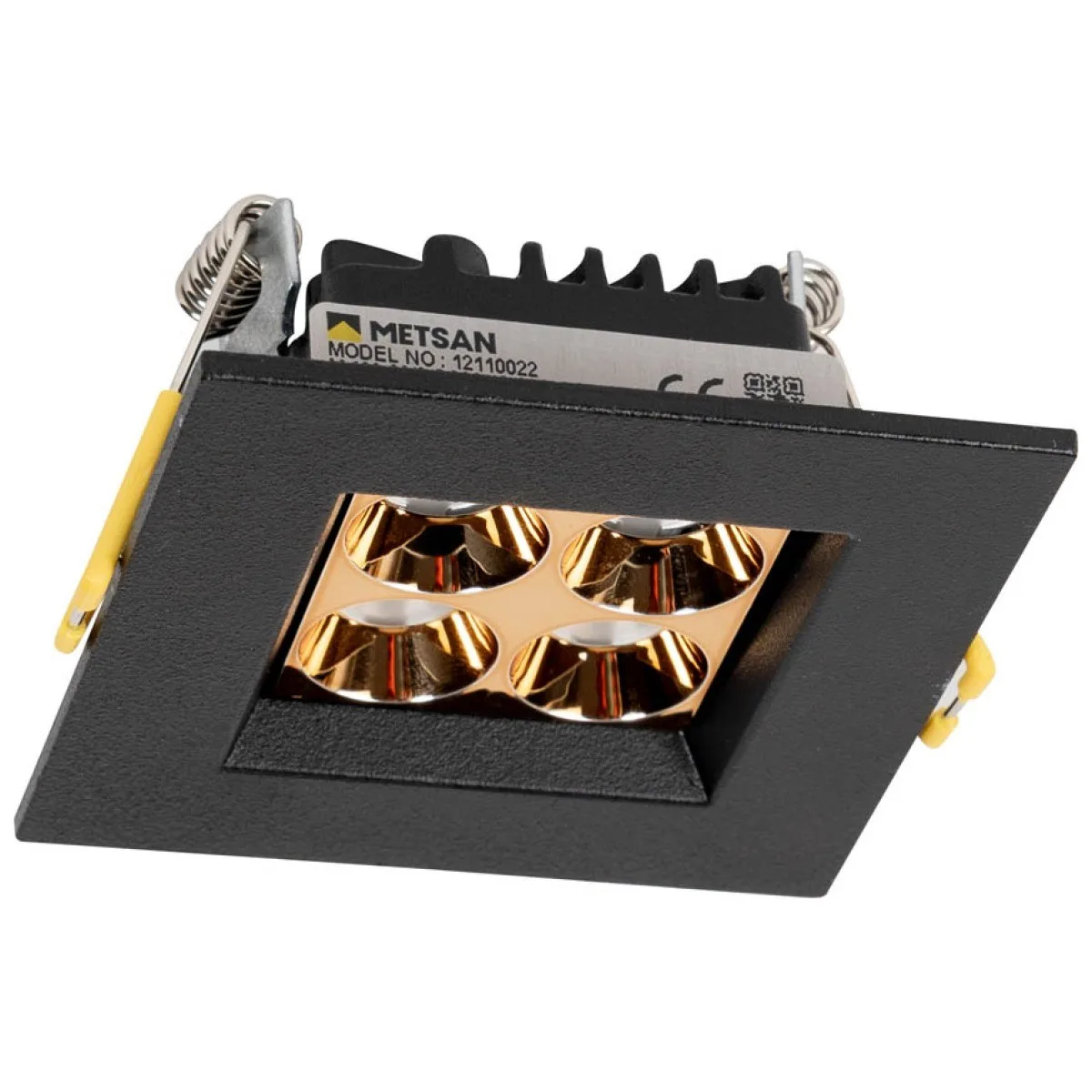 Spot LED patrat Roma SQ4 6W 4000K IP20 negru Metsan