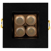 Spot LED patrat Roma SQ4 6W 4000K IP20 negru Metsan - detaliu