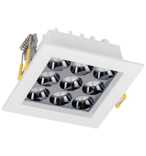 Spot LED patrat Roma SQ9 12W 4000K IP20 alb argintiu Metsan