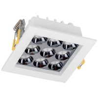 Spot LED patrat Roma SQ9 12W 4000K IP20 alb argintiu Metsan