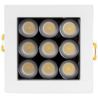 Spot LED patrat Roma SQ9 12W 4000K IP20 alb argintiu Metsan - ambalaj