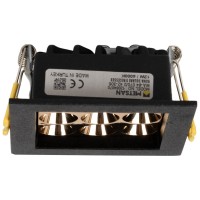Spot LED patrat Roma SQ9 12W 4000K IP20 negru Metsan - detaliu
