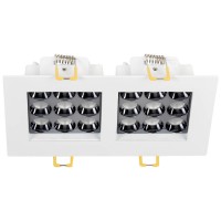 Spot LED patrat Roma SQ DB 9 24W 4000K alb Metsan - vedere laterala