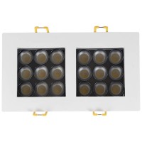 Spot LED patrat Roma SQ DB 9 24W 4000K alb Metsan - detaliu