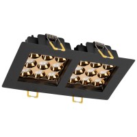 Spot LED patrat Roma SQ DB 9 dublu 24W 4000K negru Metsan