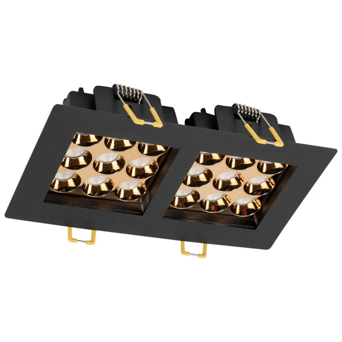 Spot LED patrat Roma SQ DB 9 dublu 24W 4000K negru Metsan