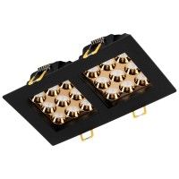 Spot LED patrat Roma SQ DB 9 dublu 24W 4000K negru Metsan - detaliu