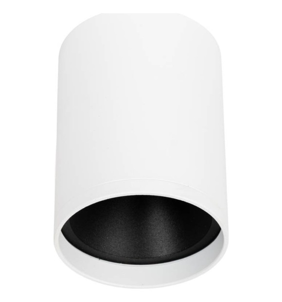 Spot aplicat Versa GU10 IP20, alb cu negru, Metsan