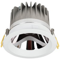 Downlight LED rotund Reflecto 20W 4000K, negru, Metsan - vedere laterala