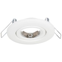 Rama spot Big Pluton GU10 81x75mm rotunda, alba, Metsan - vedere laterala