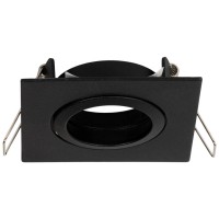 Rama spot Azer GU10 patrat 85x85mm, negru, Metsan - vedere laterala