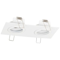 Rama spot dubla Azer GU10 70x2mm, alb, Metsan