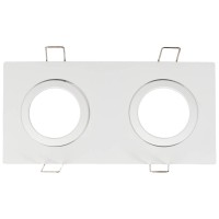 Rama spot dubla Azer GU10 70x2mm, alb, Metsan - detaliu