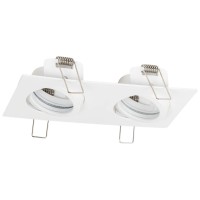 Rama spot dubla Azer GU10 70x2mm, alb, Metsan - ambalaj