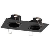 Rama spot dubla Azer GU10 70mm, negru, metal, Metsan
