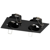 Rama spot dubla Azer GU10 70mm, negru, metal, Metsan - ambalaj