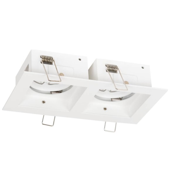 Rama spot dublu Zara 2xGU10 180x100mm alb Metsan