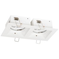 Rama spot dublu Zara 2xGU10 180x100mm alb Metsan