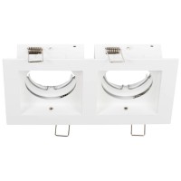 Rama spot dublu Zara 2xGU10 180x100mm alb Metsan - detaliu