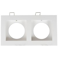 Rama spot dublu Zara 2xGU10 180x100mm alb Metsan - ambalaj