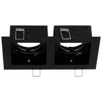 Rama spot dublu Zara 2xGU10 180x100mm, negru, Metsan - detaliu