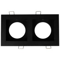 Rama spot dublu Zara 2xGU10 180x100mm, negru, Metsan - ambalaj